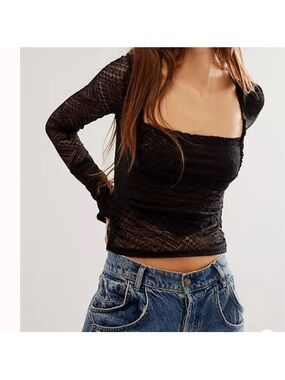 EUC! Free People lace shelf top